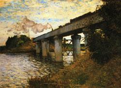 Claude Monet The Railway Bridge at Argenteuil oil painting image